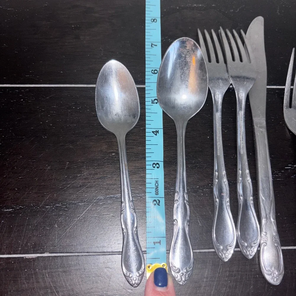 Vintage | Customcraft Stainless Flatware Set Spoons‎ Forks Knife Simeon L George